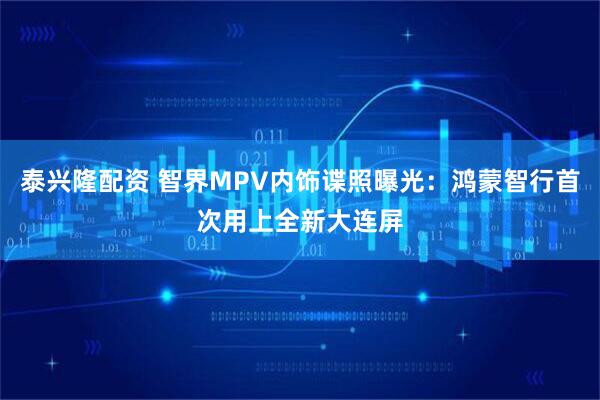 泰兴隆配资 智界MPV内饰谍照曝光：鸿蒙智行首次用上全新大连屏